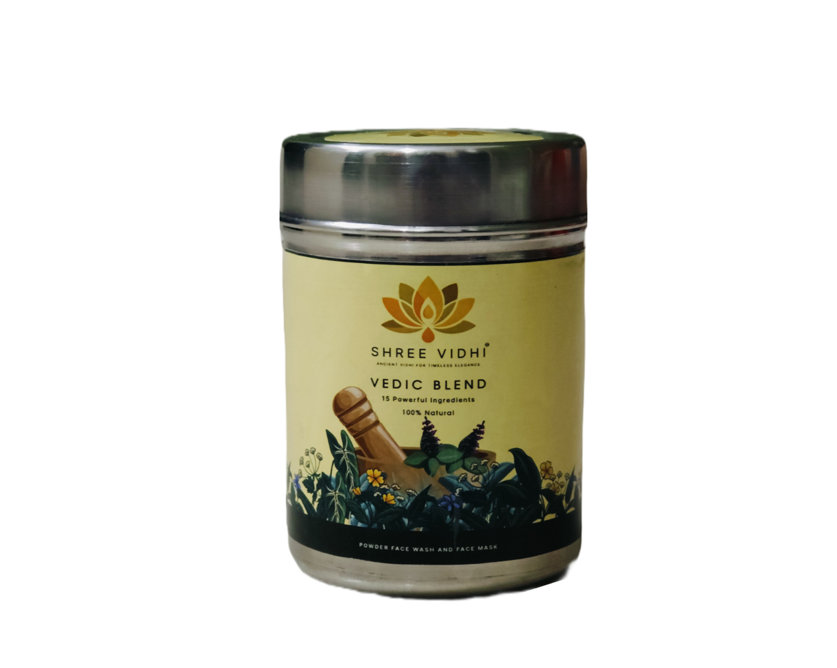 Shree vidhi Vedic blend | Natural face wash & face pack | Helps with Hyperpigmentation, Inflammation, Acne, Oily & Dull Skin - 50ml
